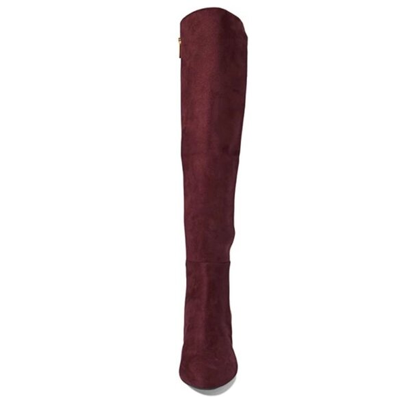 MICHAEL MICHAEL KORS BRADEN Women's Block Heels Knee High Boots Merlot Size 7 - Picture 5 of 8